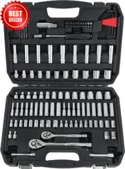 Mechanic Tool Kit & Socket Set 123 Pieces with Case
