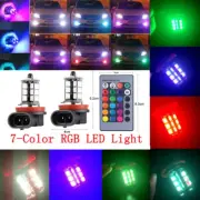 2pcs For Honda Civic 2006-2018 RGB Remote Wireless H8 H11 LED Fog Lights Bulbs (for: Honda Civic)