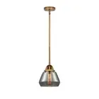 Innovations Fulton 1 Light 6.75" Mini Pendant, BB/Colorful - 288-1S-BB-G173