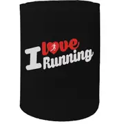 Alcohol Stubby Holder - I Love Running - Funny Novelty Birthday Gift Joke Beer Can Bottle Coolie