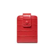 Lipstick Cosmetic Bag With Mirror Women Travel Makeup Bag Crocodile Pattern Pu Mini Toiletry Organizer Pouch Storage