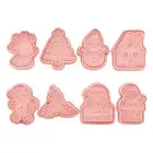 Set of 8 Cookie Cutters 3D Pressable Biscuit Cutters Series Cookies Cutters