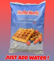 Waffle World Complete Waffle Mix Pancake Mix 2 In 1 Just Add Water 5 lb Bag