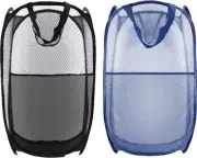 Collapsible Pop up Laundry Hamper, Mesh Foldable Laundry Basket Bag, Extra Large