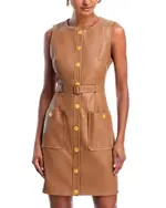 L'Agence Ronin Faux Leather Mini Dress