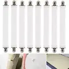 8Pack Adjustable Bed Sheet Fasteners Suspenders Elastic Sheet Bands Straps Clips