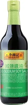 Lee Kum Kee Less Sodium Soy Sauce Naturally Brewed 16.9 oz ( Pack of 6 )