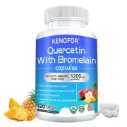 Quercetin Complex 120 Capsules Contains Bromelain, Zinc, Ashwagandha