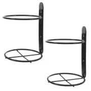 Single Bottle Wall Wine Rack Black Iron Holder for Home Kitchen Decor