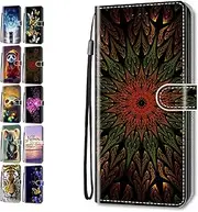 Case for iPhone 7 Plus 8 Plus 6S Plus 6 Plus Pattern Animal Flower 3D Print Design Leather Flip Case Girls Boys Cover Mobile Phone Case - Flower