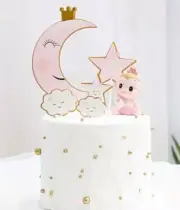 5pcs Pink Moon Twinkle twinkle little star cake topper moon cake toppers
