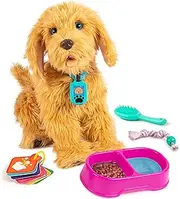 Skyrocket My Fuzzy Friends Moji The Lovable Labradoodle Interactive Puppy, Realistic, Cuddly, Responds to Sounds, Commands, Actions, Ages 4+, Includes 4 x C Batteries