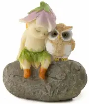 Garden Sprite with Owl TO 4866 Miniature Fairy Garden