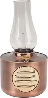 Retro Bluetooth 5.0 Kerosene Lamp Speaker With LED Lights, 1200mAh Portable Stereo, 4Ω 5W for Room Decor, Gifts, Camping (Red Copper)