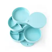 2 Pcs Rotating Jewelry Stand Storage Box Necklace Stud Earrings European Storage Box