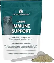 Canine Immune Support Pet Supplement - Immunity Supplement Powder for Dogs with Colostrum Coenzyme Q10 Zinc and Echinacea