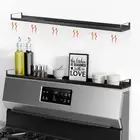 4X Strong Magnetic Shelf for Stove Top, 30" Adjustable Oven Shelf Spice Rack ...