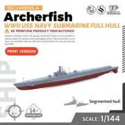 1/144 Military Model WWII USS Navy Archerfish Submarine Full Hull