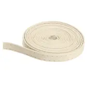 Cream White Leather Strap Leather Strip 6mm Wide 5M Flat Cord for Clothing Belt
