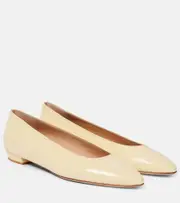[Gianvito Rossi] Gianvito Rossi Amelia 15 leather ballet flats AU 11 beige