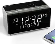 FM & DAB Radio Alarm Clock with USB Charging Port, Bluetooth Stereo Speaker, Hea