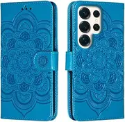 shingtomua for Samsung Galaxy S25 Ultra 5G Case Wallet with Card Holder Kickstand Magnetic Soft Leather Flip Fold Case for Samsung S25 Ultra Cover (Blue)