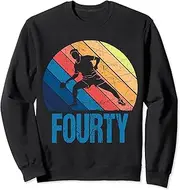 [X.Style] 40th Birthday Retro Table Tennis 40 Years Old Man Women Sweatshirt ds689 Sweater (2XL) Black