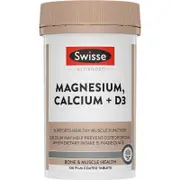 Swisse Ultiboost Magnesium Calcium Vitamin D Supplement, 120 Tablets