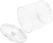 Acrylic Round Makeup Remover Cotton Swab Box Lid Storage Jar for Bathroom