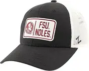 ZHATS Standard NCAA Officially Licensed Snapback Hat Big Rig Patch Black White Defer