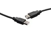 Dynalink 5m A Female to A Male USB 2.0 Black Cable