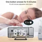 Alarm Clock Intelligent Dual Alarm Digital Mirror Clock Projector Durable