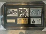 Personally Signed Don Bradman and Walter Lindrum World Class Memorabilia Frame