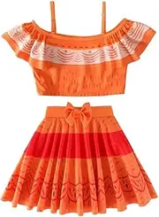[DYZANOROKY] Kids' Swimsuit, Girls, Separate, Junior 2-Piece Set, Bikini, Ruffle, Lace, Skirt, Cute Ruffle, Kindergarten, Nursery School, Blue, Pink, Girls, 43.3 - 59.1 inches (110 - 150 cm)