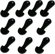 Lyfengdeam 10Pcs Removable Shopping Trolley Coin Token Key Unlocker Woolworths Coles 1.8 Inch (Black)