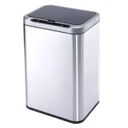 Stainless Steel Office Trash Can 6.6 Gallon Motion Sensor Garbage Bin Rectangula