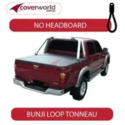 Hilux Dual Cab A Deck Ute, Bunji Style Tonneau Cover to suit Genuine Sports Bar