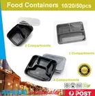 Food Containers 10/20/50pc Freezer Microwavable Meal Prep Takeway Bento Box