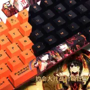 DATE A LIVE Tokisaki Kurumi Anime Keycaps PBT 108 Keys for Cherry MX Keyboard