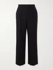[FRAME] FRAME - Crop Kick Flare Stretch-cotton Pants - Black - US12 US 12 Black