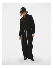 [Decjuba] Boucle Barrel Leg Pant in Black