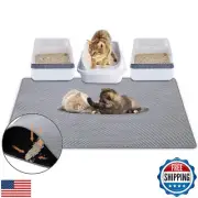 Unicorn Catcher Cat Litter Mat Double Layer Litter Mat Non-Slip Litter Box Ma