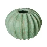 Belle Zanzi 25cm Papier Mache Small Pot Home Decorative Display Round Green