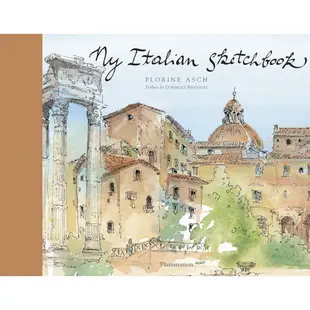 《文化國際通》-素描畫集 My Italian Sketchbook我的意大利速寫本(稍有泛黃.內頁無損)