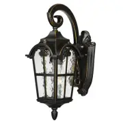 DEWENWILS Black And Gold Trim Dusk To Dawn Outdoor Hardwired Wall Light With No