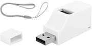 USB2.0 Hub Splitter,Wear-Resistant Anti-Flower Frosted Texture 3 in 1 USB2.0 Splitter Hub ABS Mini Direct Plug-in Extender Computer Accessories (White 2.0)