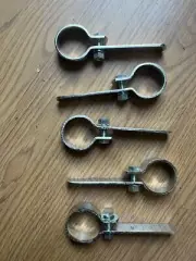 Chrome Pipe Clamps Hangers Brackets 1 1/2” 5 Pieces