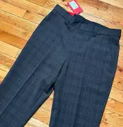 Hugo Boss Tom Performance Dress Pants Check Pattern NWT $198 Size 30R Charcoal