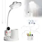 USB LED Astronaut Flexible Desk Lamp Dimmable Memory Bed Read Table Study Light