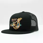 NWT Brixton District HP American Bald Eagle Black Trucker Hat